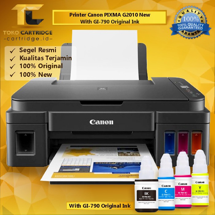 Printer Inkjet Canon Pixma G2010 G 2010 G2020 InkTank System Original Print Scan Copy penerus G2000 3 in 1