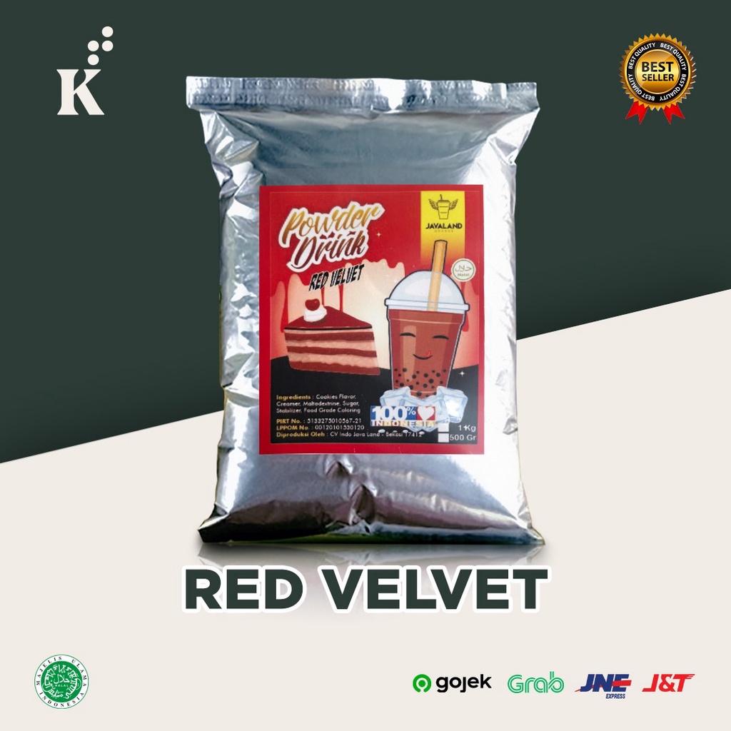 Jual Powder Red Velvet Bubuk Minuman Bubble Drink Javaland Kg Shopee Indonesia