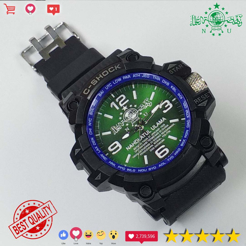 (LIMITED EDITION) JAM TANGAN NAHDLATUL ULAMA {LIST BIRU}