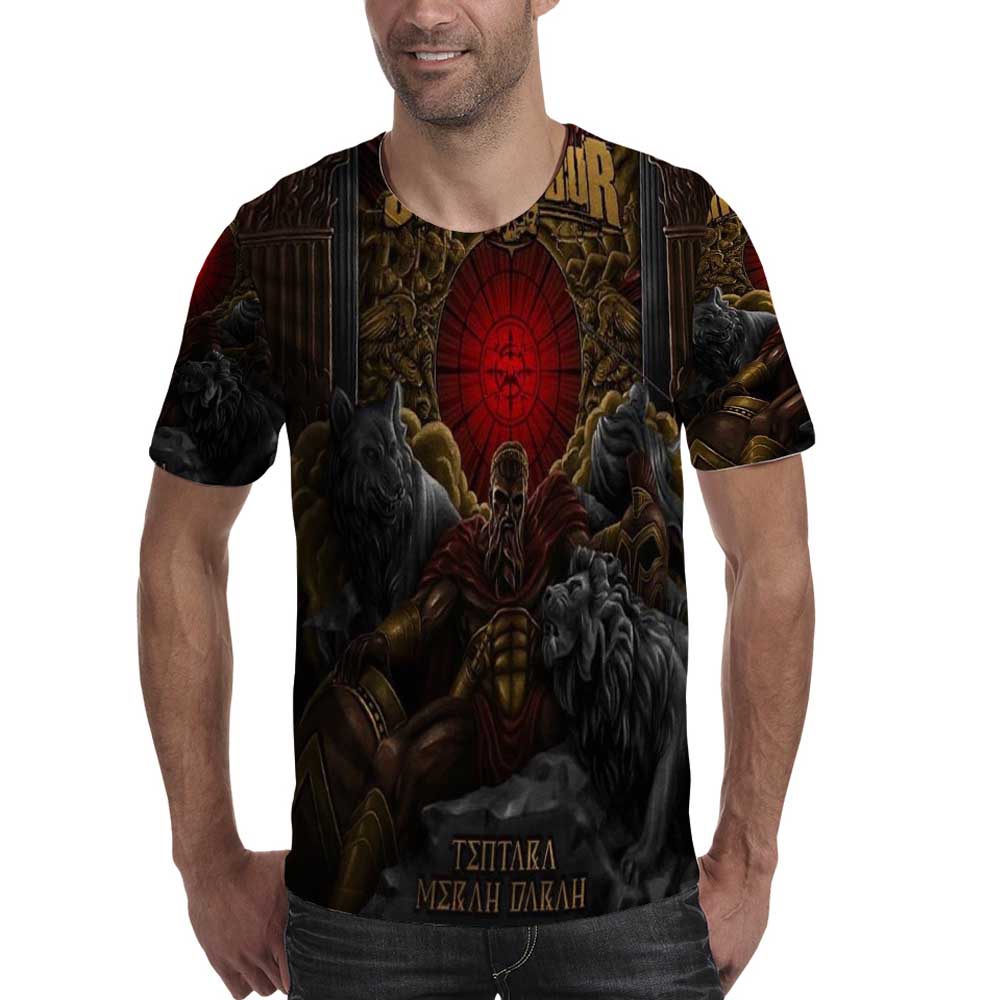 Kaos Siksa Kubur Tentara Merah Darah SiksaKubur Band Tshirt Fullprint Unisex Casual Bahan Polyester 