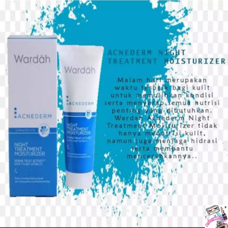 ☃Cutezz_Ching1☃Wardah Acnederm Night Treatment Moisturizer 40ml