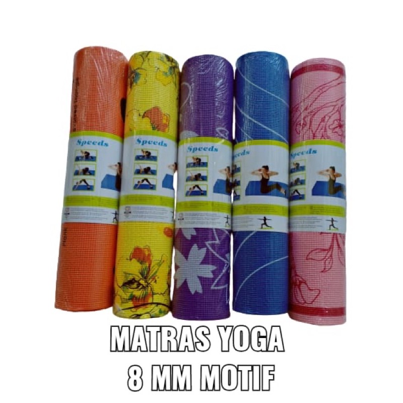 Matras Yoga 8mm Motif Tebal Matras Olahraga Motif Murah Matras Impor