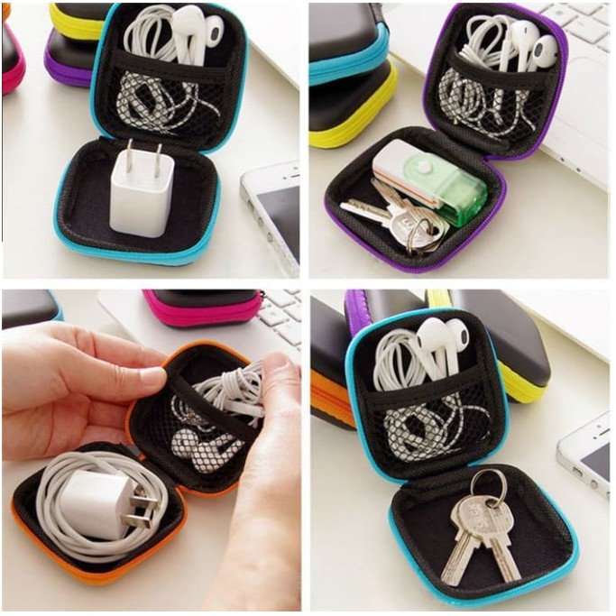 D_shopPouch headset earphone kotak wadah handsfree charger kunci tempat simpan kabel casan aksesoris