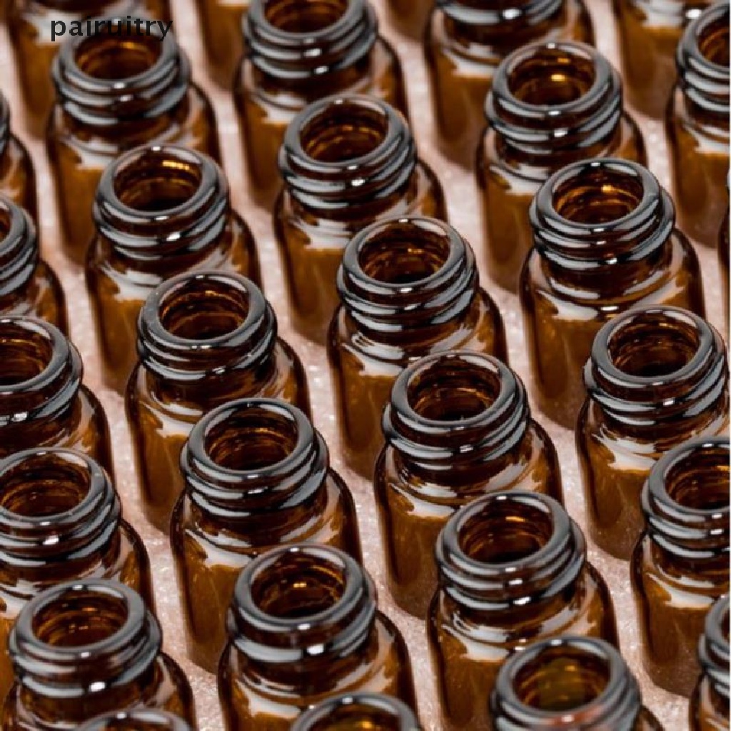 100pcs Botol Kaca Amber 1-3ml Untuk Sample Dram Minyak Esensial