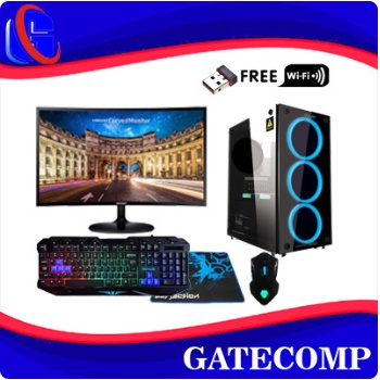 PC Gaming Intel Core I3 10105F  GTX 1650 4GB  With LED 24 Samsung Siap Rendering &amp; Editing