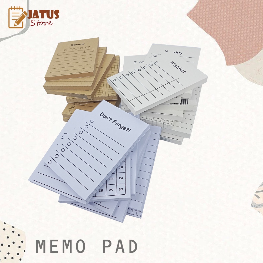 

MEMO PAD/CATATAN DIARY/CATATAN TEMPEL DIARY/NOTES/NOTEPAD/WISHLIST/WEEKLY/50 LEMBAR/MURAH