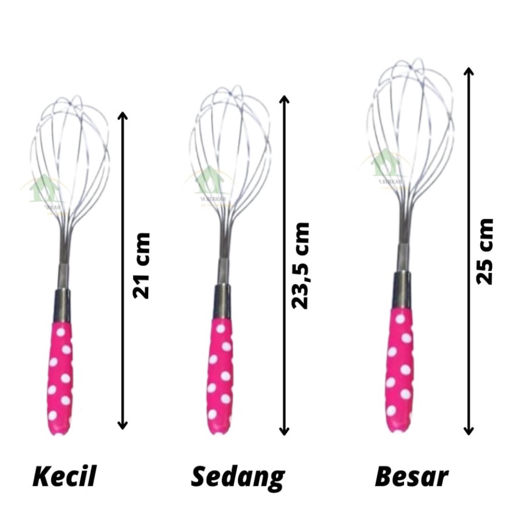 KOCOKAN TELUR PENGOCOK TELUR WISK ADONAN WARNA POLKADOT