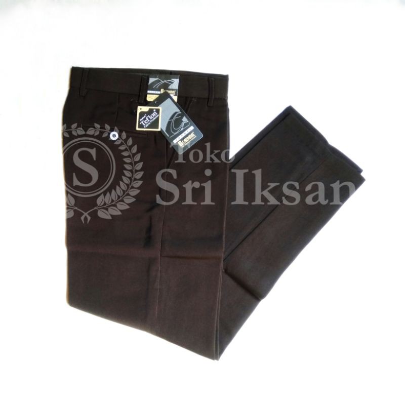 CELANA PANJANG PRIA / CELANA KERJA / CELANA FORMAL PRIA REGULAR FIT COKLAT TUA