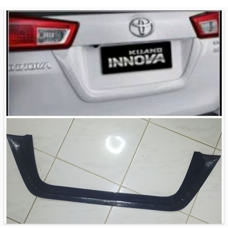 tatakan plat nomor Innova rebon original  Toyota wana hitam dop