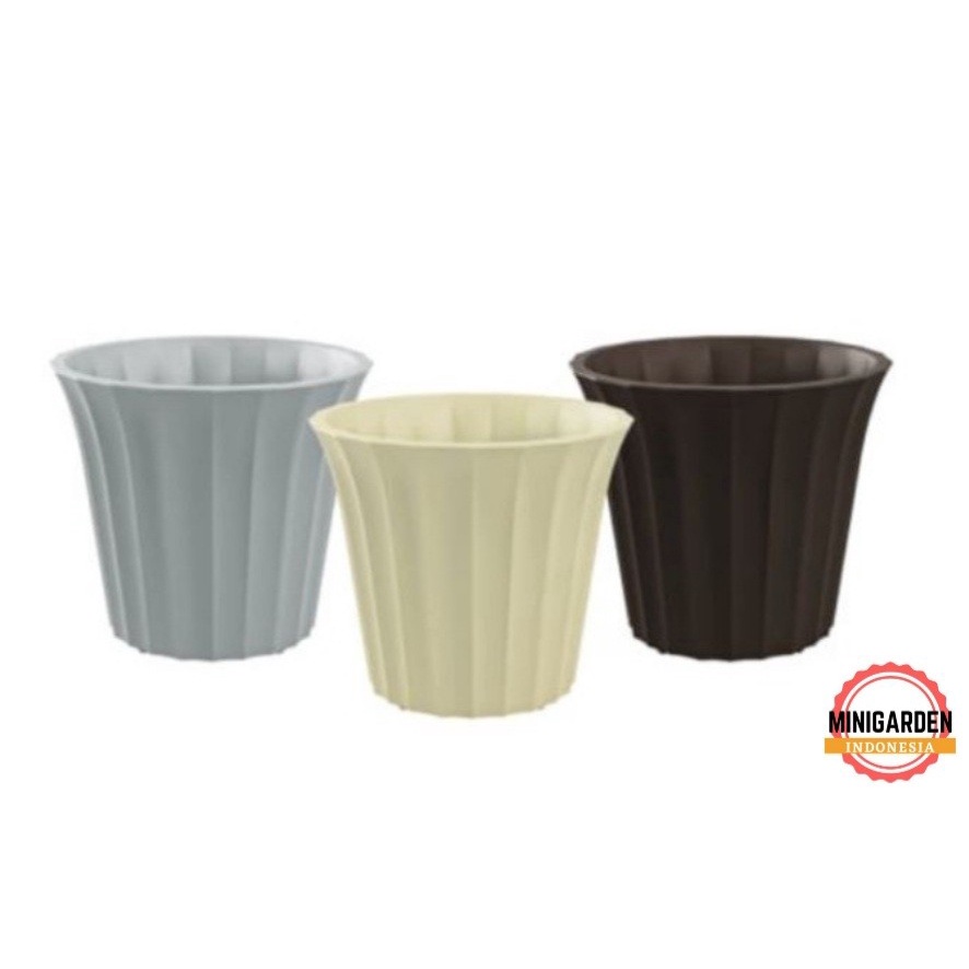 POT PLASTIK 25 CM pot bunga bulat violetta pot bibit tanaman pot tawon