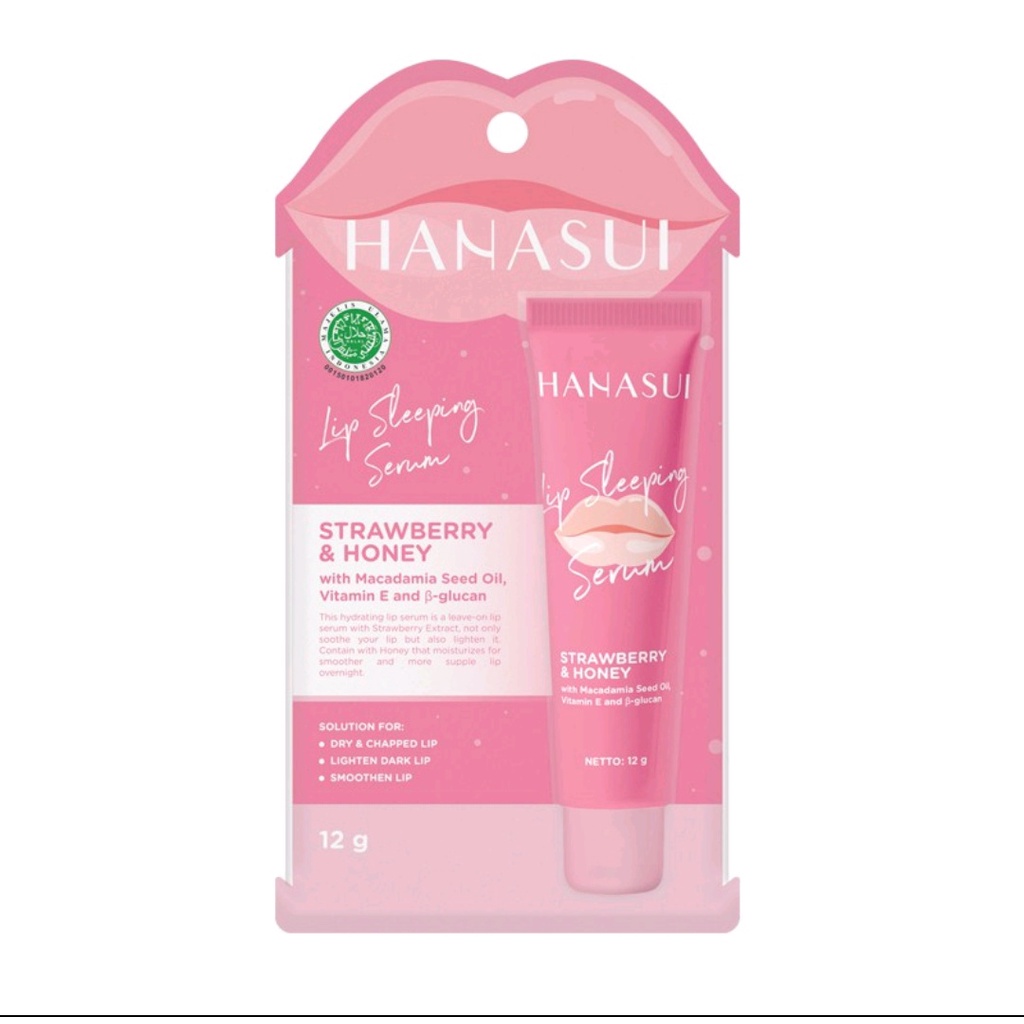 HANASUI LIP SLEEPING SERUM STRAWBERRY AND HONEY ~ 12gr