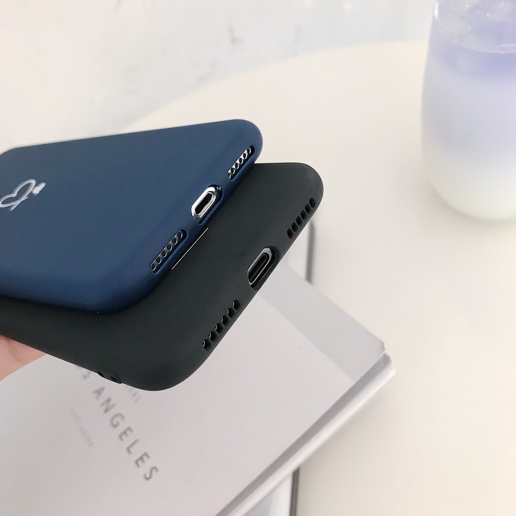 Oppo A53 2020 Reno 4 A33 2020 A92 A52 A33 2020 A11K  A31 A91 Reno 3 A12 A9 A5 2020 A11 Reno 2F Realme C15 C11 C1 A3s F9 F9pro F5 F1s A39 A83 A57 A37 A71 A7 Matte Heart Navy Blue Soft TPU Case-7