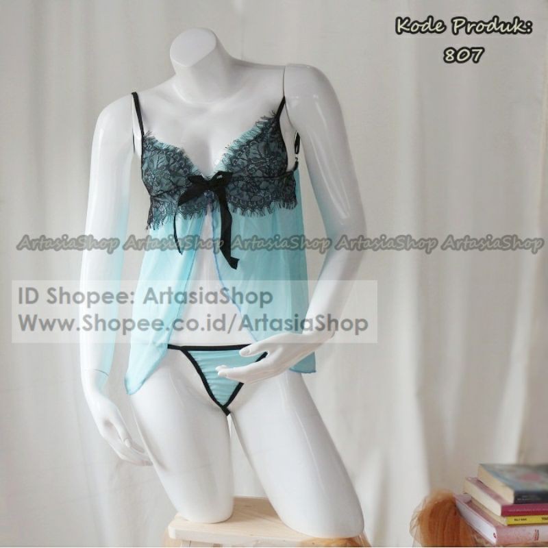 Original Lingerie S M L // Baju Tidur Seksi Merah Maroon Hot Seksi Transparan Tembus Pandang 945