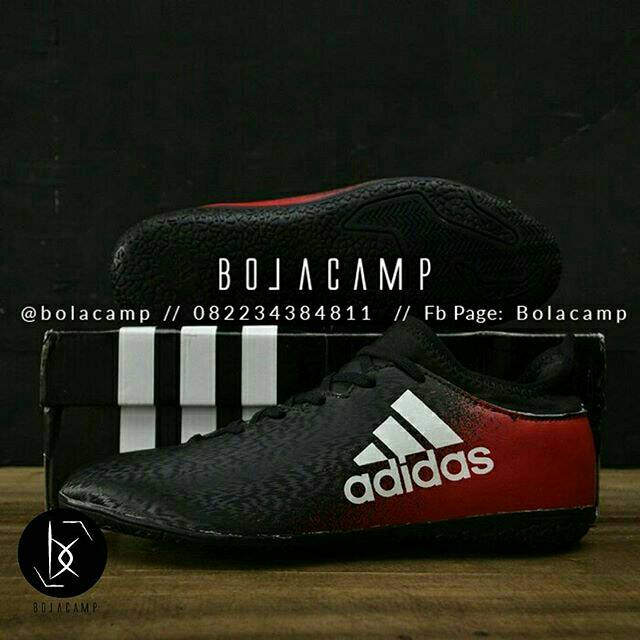 Sepatu Futsal Adidas Chaos X 16.3 Purechaos Techfit blackred