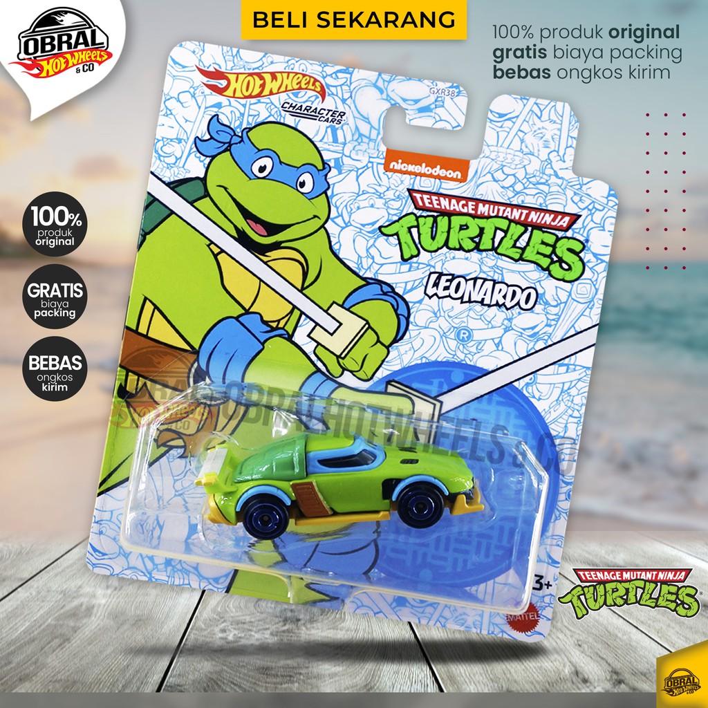 Hot Wheels Character Cars Turtles - Leonardo