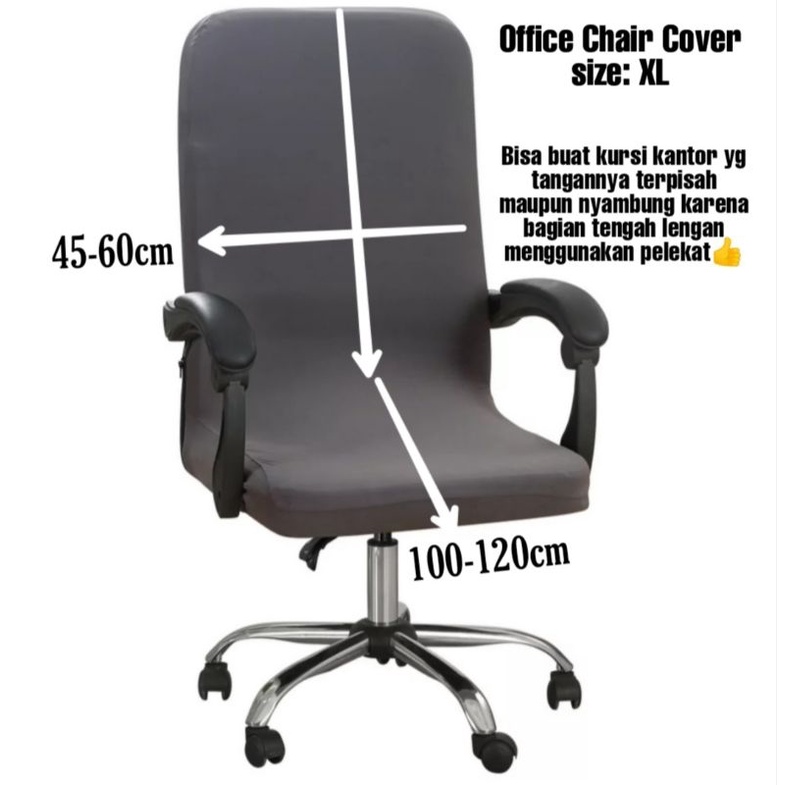 ELASTIS OFFICE CHAIR COVER size: XL / Sarung kursi kantor import