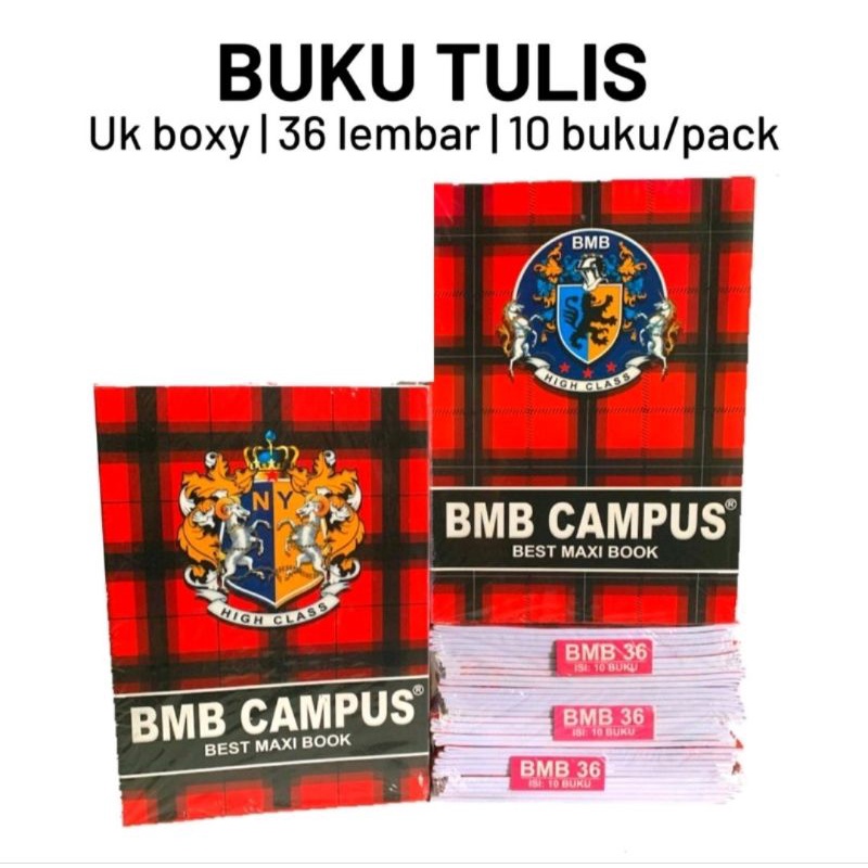 Buku Tulis BMB Campus / BESAR / PANJANG / 36 lembar (10 buku)