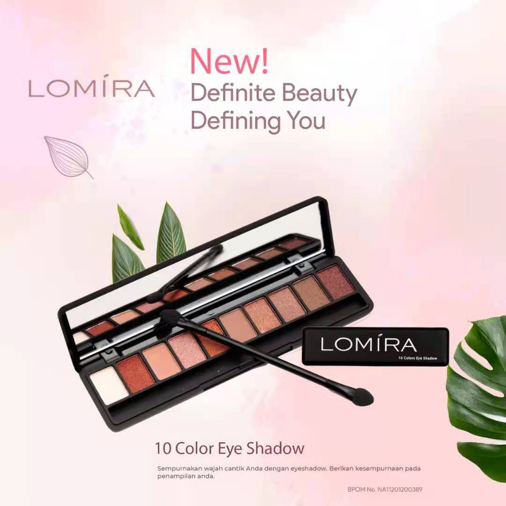 LOMIRA Eyeshadow pallete 10 Colour warna 10gr