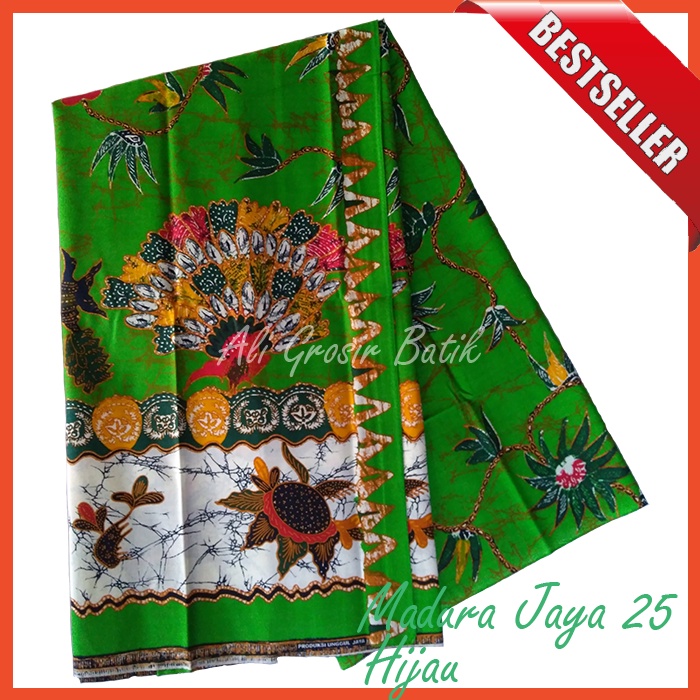 Kain Batik Pekalongan Primisima Halus Madura Jaya 25 Hijau Unggul Jaya