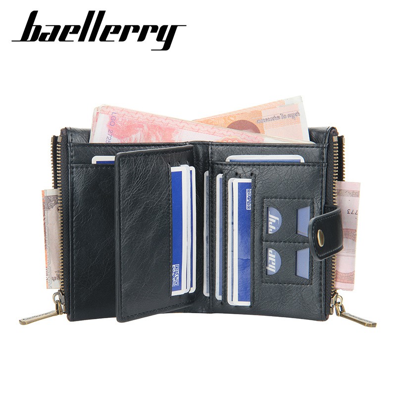 ORIGINAL BAELLERRY DOMPET LIPAT PRIA DENGAN RANTAI ANTI MALING 3225