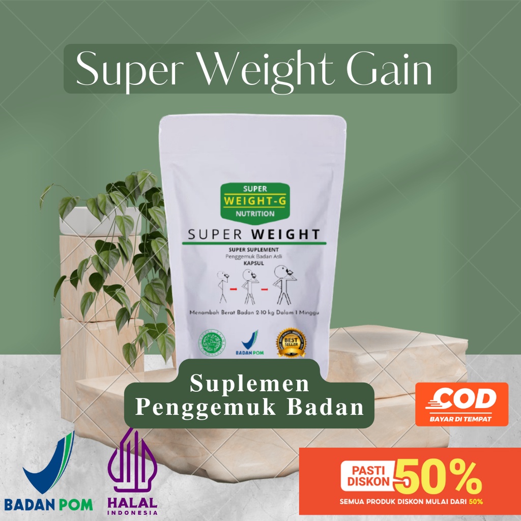 Penggemuk Badan Super Weight Gain Asli Menambah Berat Badan Appeton Osamilk 10 Kapsul Super Weight G