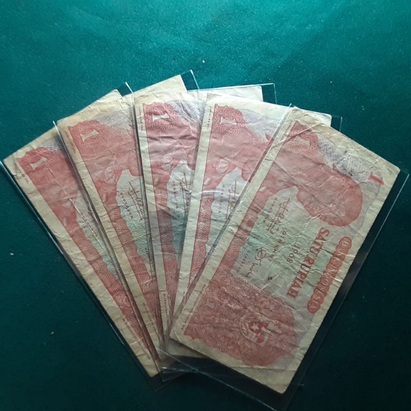 uang kuno 1 rupiah sudirman 1968