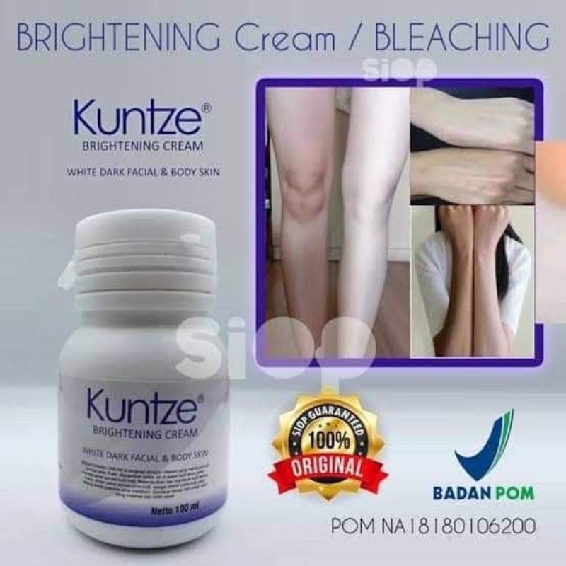 Bleaching kuntze bpom pemutih badan/body bleaching/bleaching whitening/pemutih badan ampuh termurah