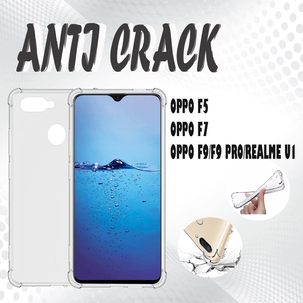 SILIKON KESING Anticrack Case Anti Crack Casing OPPO A1k Realme C2 Oppo F7 Oppo F9 F9 Pro Realme U1 A37