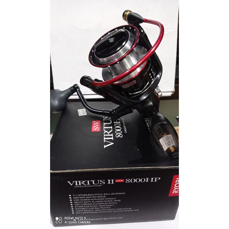REEL RYOBI VIRTUS II 1000/2000/3000/5000/6500/8000 HP