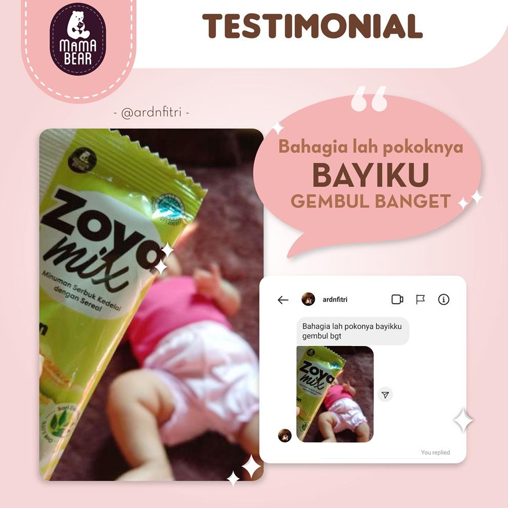 

⍈ MamaBear ZoyaMix Sereal Kedelai dengan daun Katuk 3 Box ㅸ