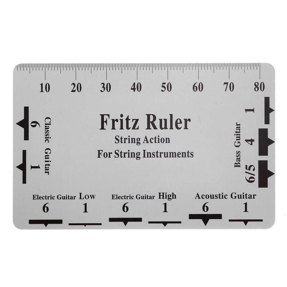 MOJITO Portable Fritz Ruler Guitar String Action Gauge Ruler String Pitch Ruler Card Luthier Tool