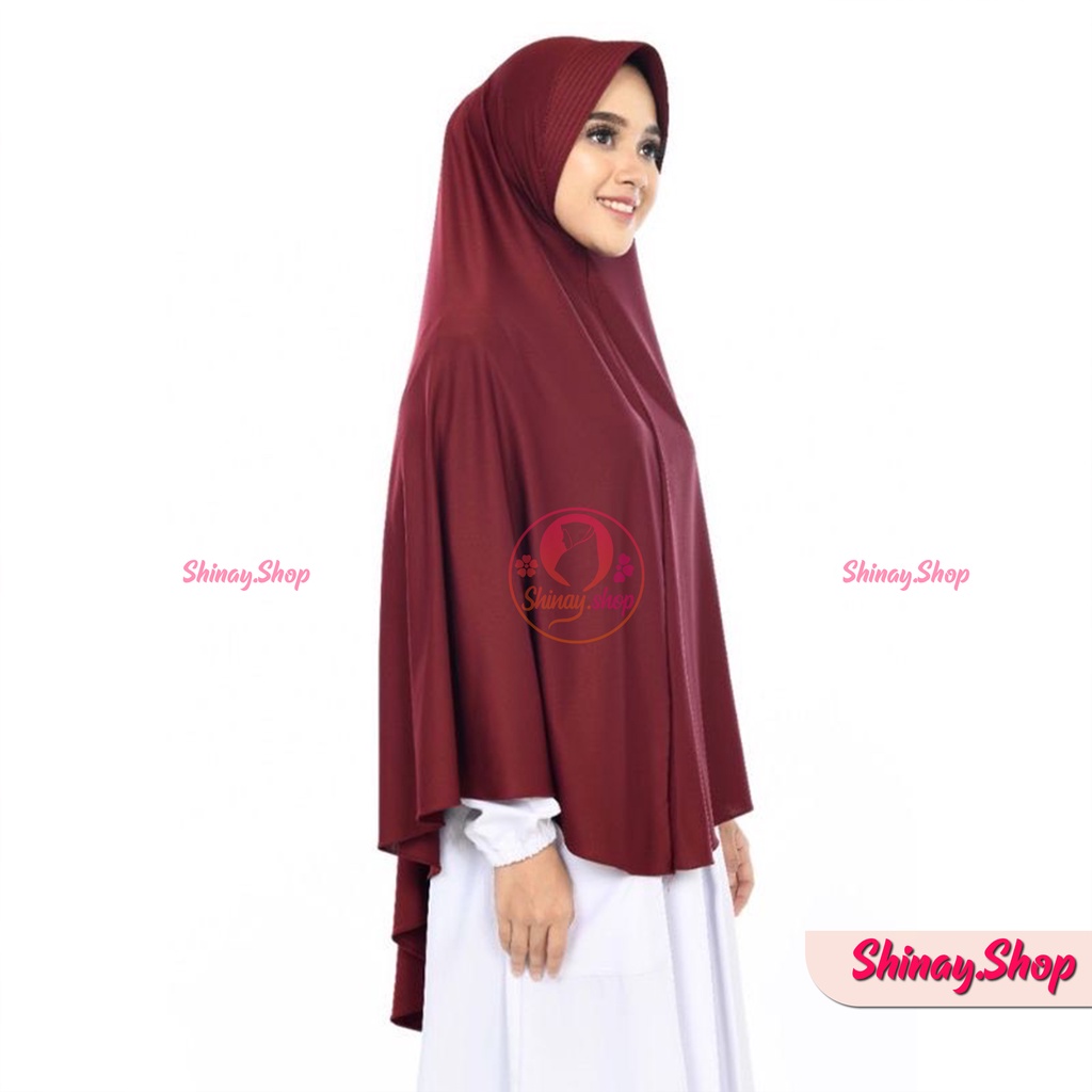 Bergo Hamidah Jumbo XL Spandek Jersey Simpel Pad XL-1