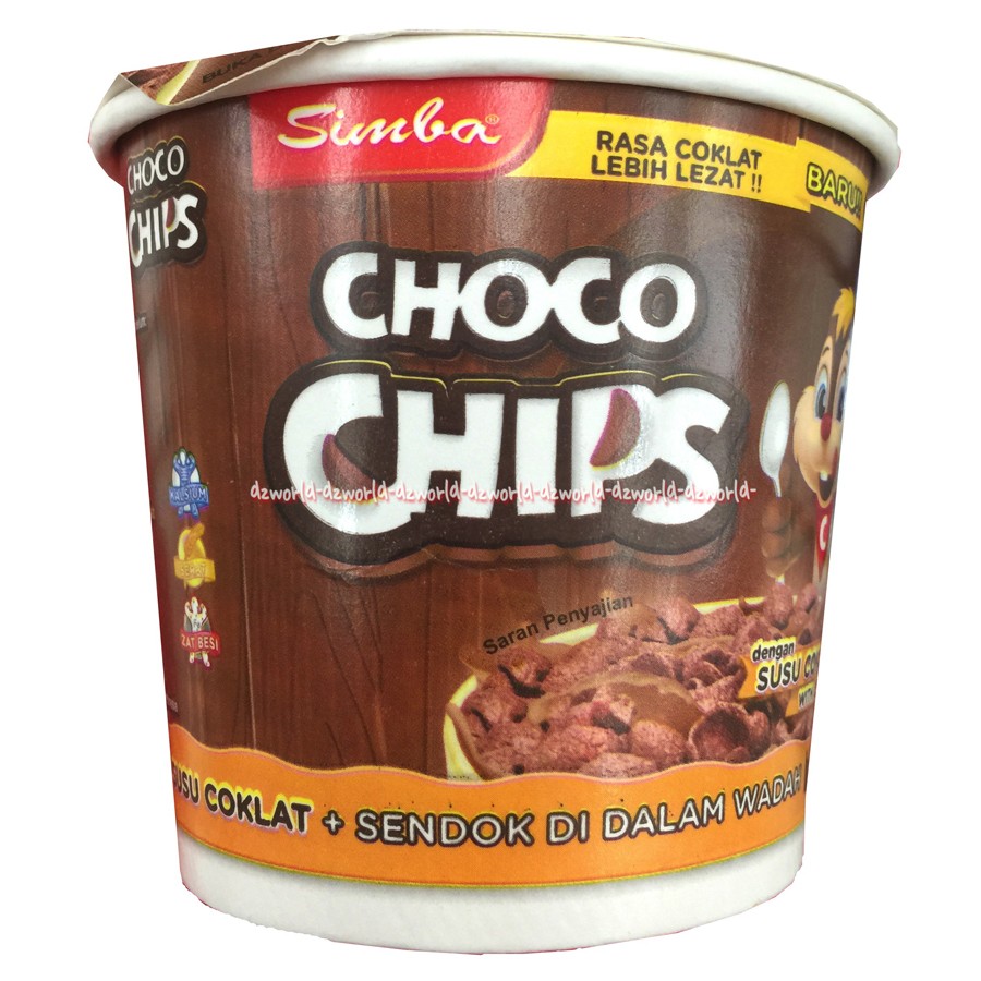 Simba Choco Chips Susu coklat choco milk cup Sereal Simba Mangkok Simbachoco