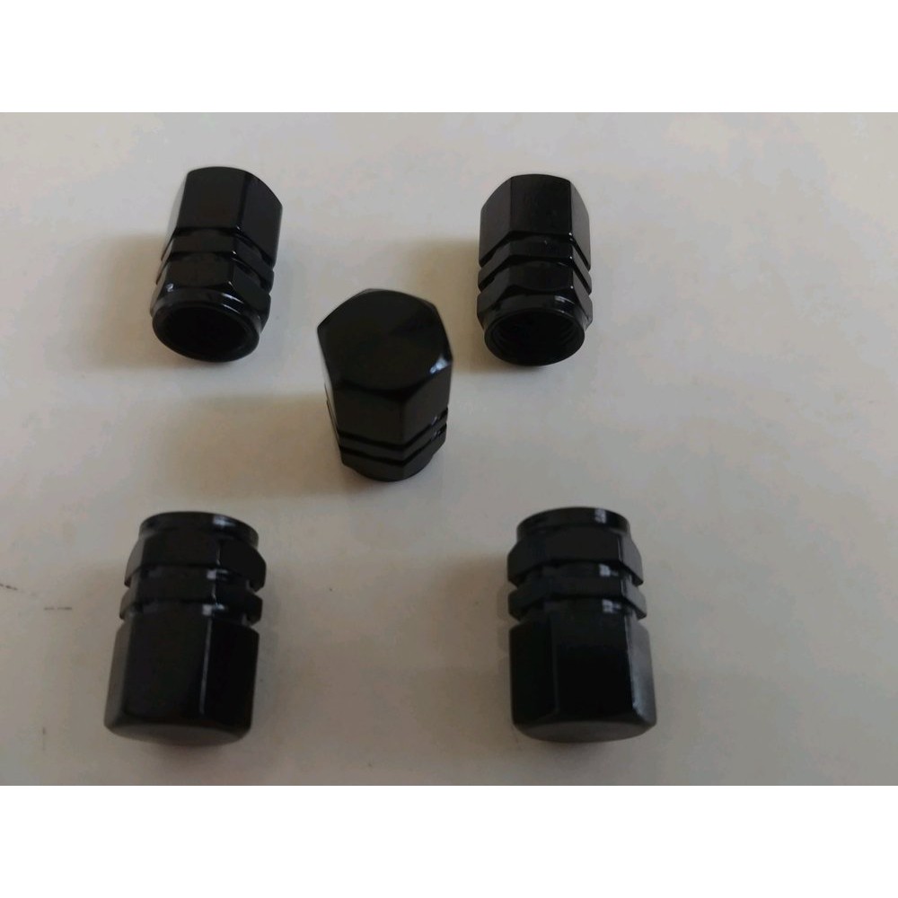 tutup pentil roda ban mobil MOTOR air cap UNIVERSAL HITAM ISI 5 PCS