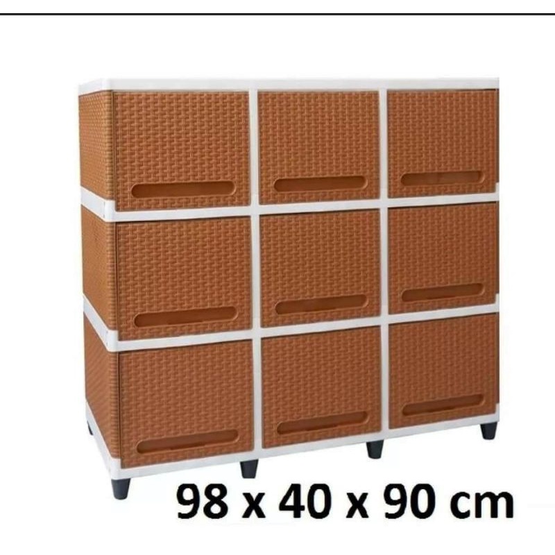 Lemari double club flip susun 3