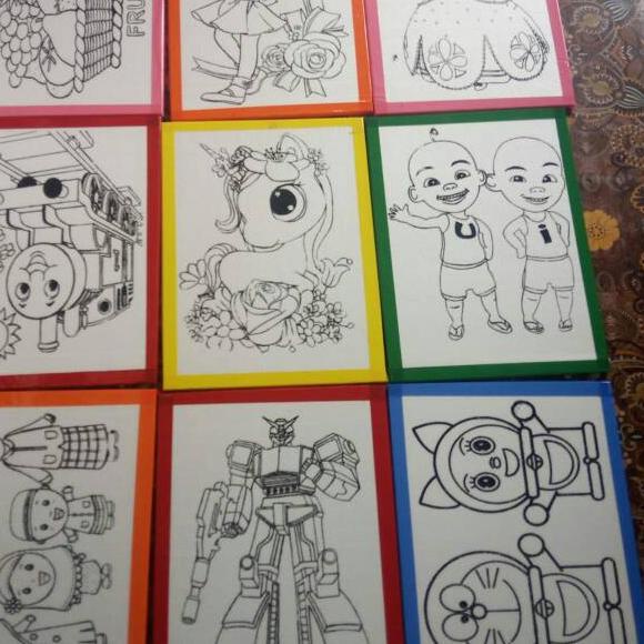 

Model Baru.. paket 10 styrofom lukis list lakban