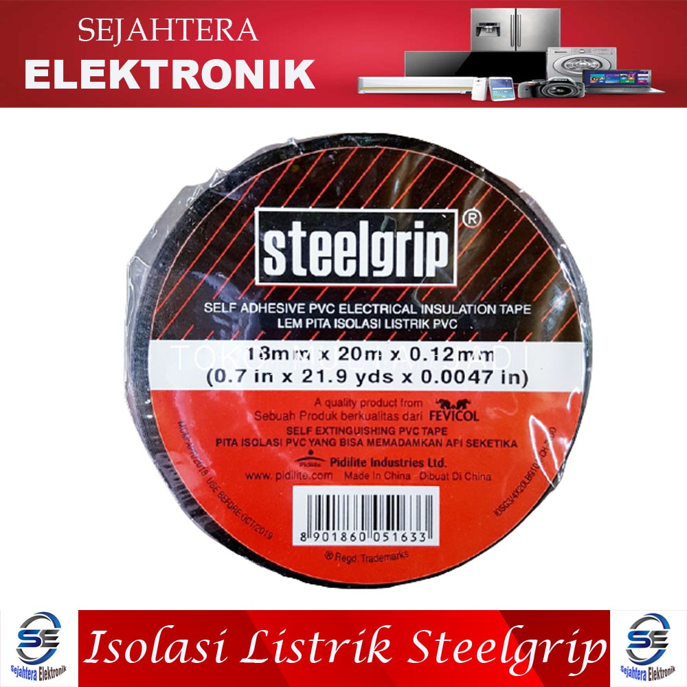 

ISOLASI STEELGRIP ISOLASI LISTRIK "STEELGRIP" BEST QUALITY Sejahtera Elektronik
