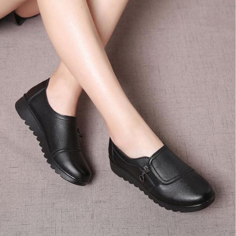 Sepatu Zipper Wanita - Model Korea, Kekinian Best Seller New Collection