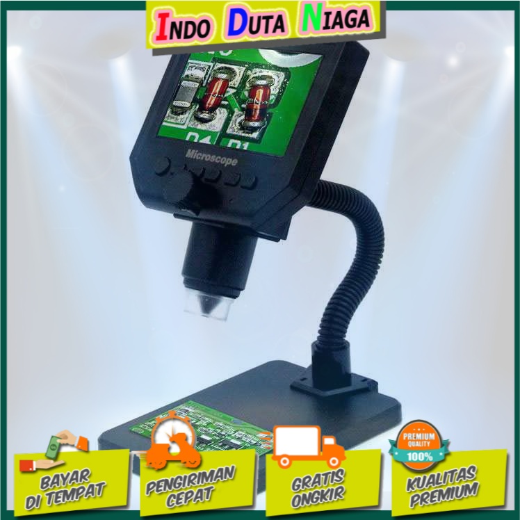 Taffware Mikroskop Digital 3.6MP 600X Monitor &amp; Fleksibel Stand - G600