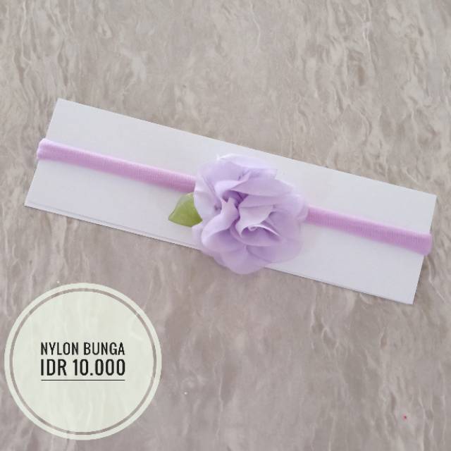 Bandana bando headband bayi anak bunga mini kecil nylon Import lucu newborn murah