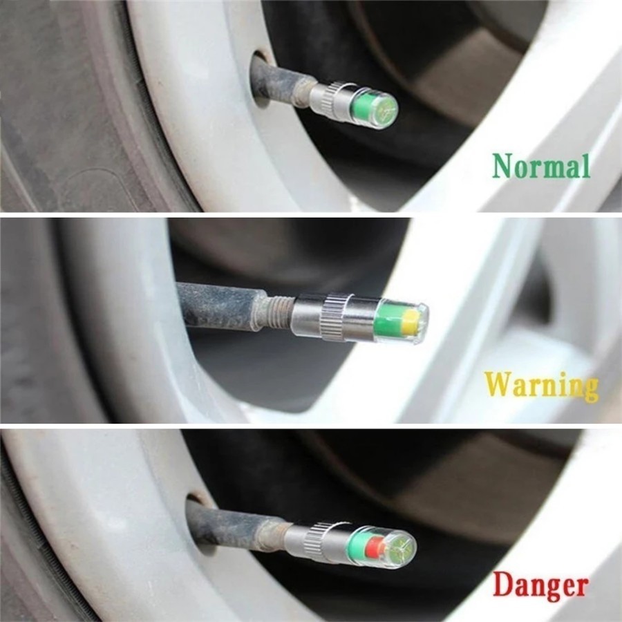 NA - TUTUP PENTIL INDIKATOR TEKANAN BAN MOBIL / MOTOR isi 4pcs