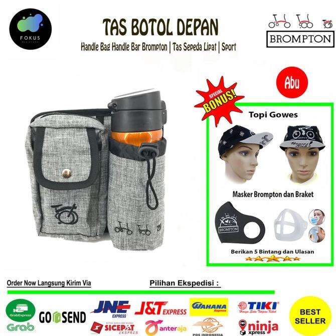 Brompton Handle Bar Bag - Tas Stang Sepeda Lipat Brompton (Gray)