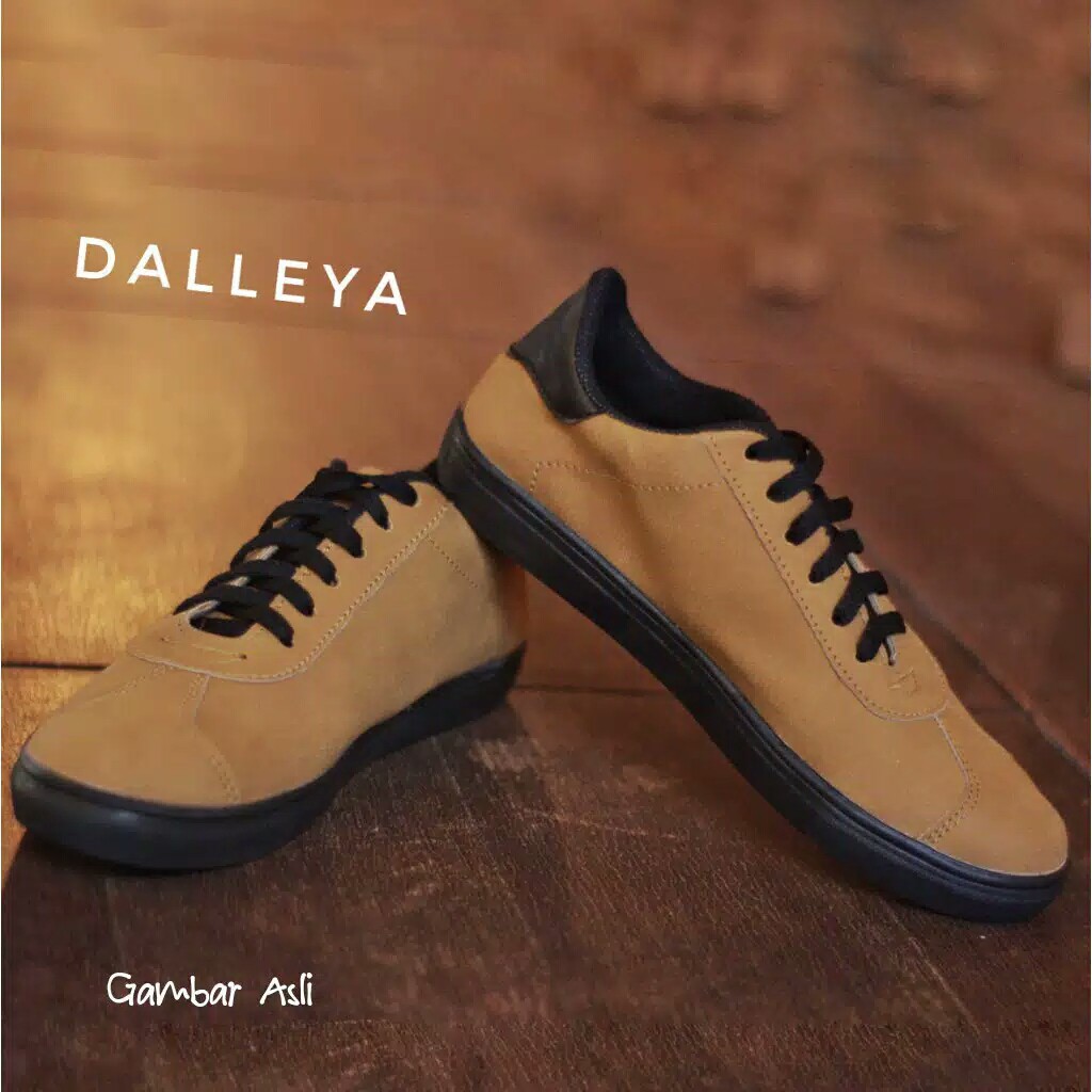 KAGAWA - Dalleya Shoes sepatu sneakers wanita realpict cantik casual hitam moka krem salem-MOKKA