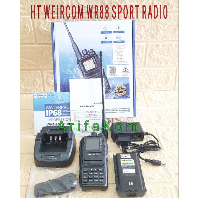 HT WEIRCOM WR88 PLUS SPORT RADIO ORI POWER 10WATT HT WR88 PLUS SPORT RADIO MURAH HT 6 BAND WEIRCOM W