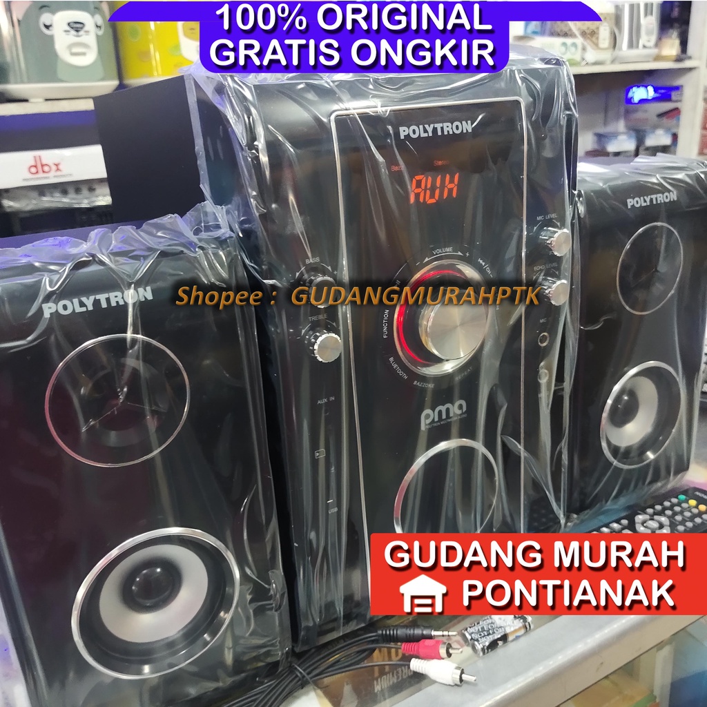 SPEAKER POLYTRON PMA 9503 / PMA9503 [BLUETOOTH / AUX / USB / KARAOKE] (GARANSI RESMI)