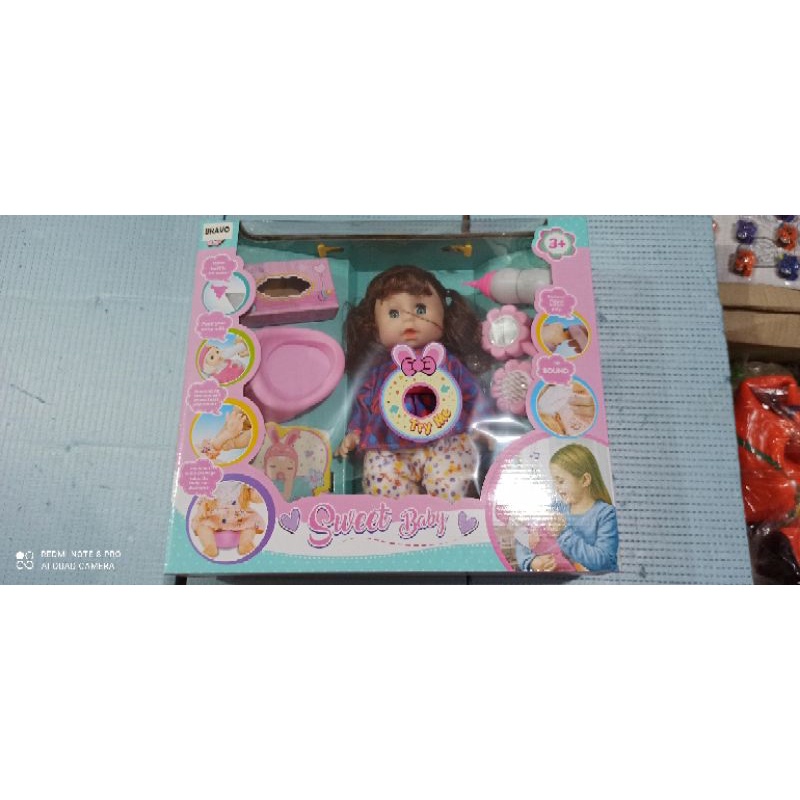 MAINAN BONEKA LOVELY  BABY WAJAH BISA BERGERAK