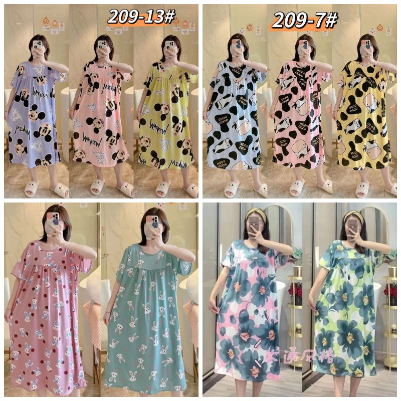 Baju Tidur Daster Wanita Import Over Size/Baju Tidur wanita import Jumbo New Motif C02