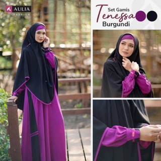 AULIA Gamis Set Tanessa Bergundi Ori | Shopee Indonesia
