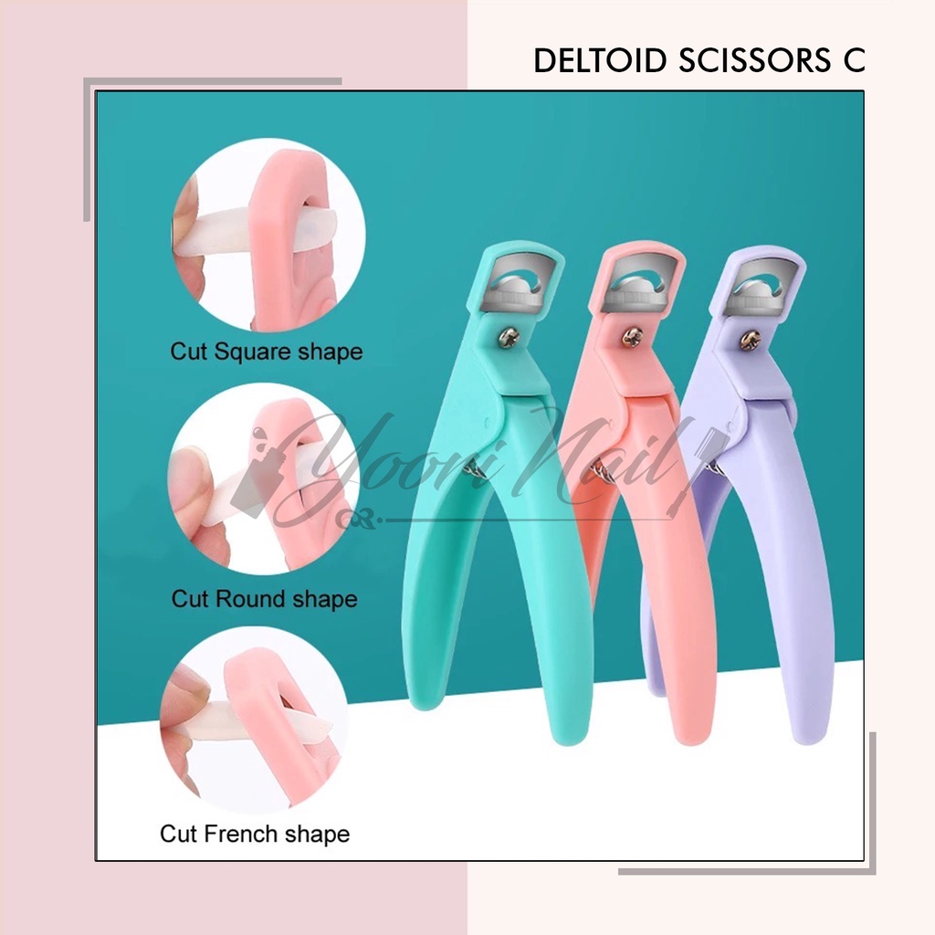 Deltoid scissors C false nail clipper gunting kuku palsu fake nail clipper