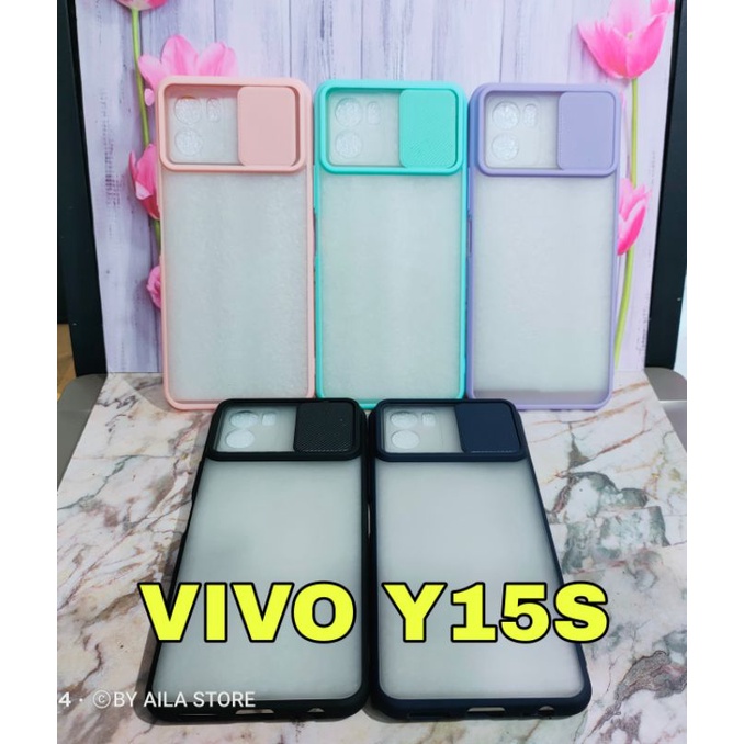 VIVO Y15S CASING SOFT CASE DOVE   SLIDE CAMERA MODEL TERBARU